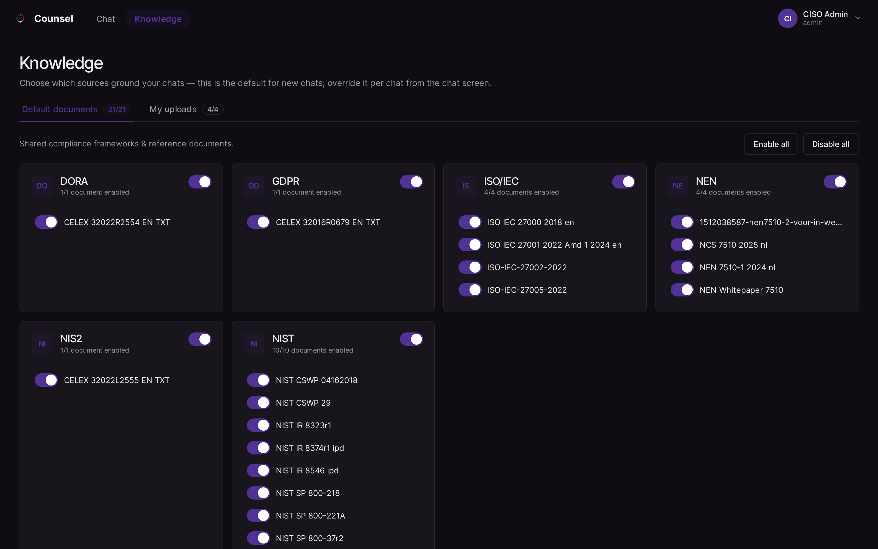 Choosing which sources ground your chats