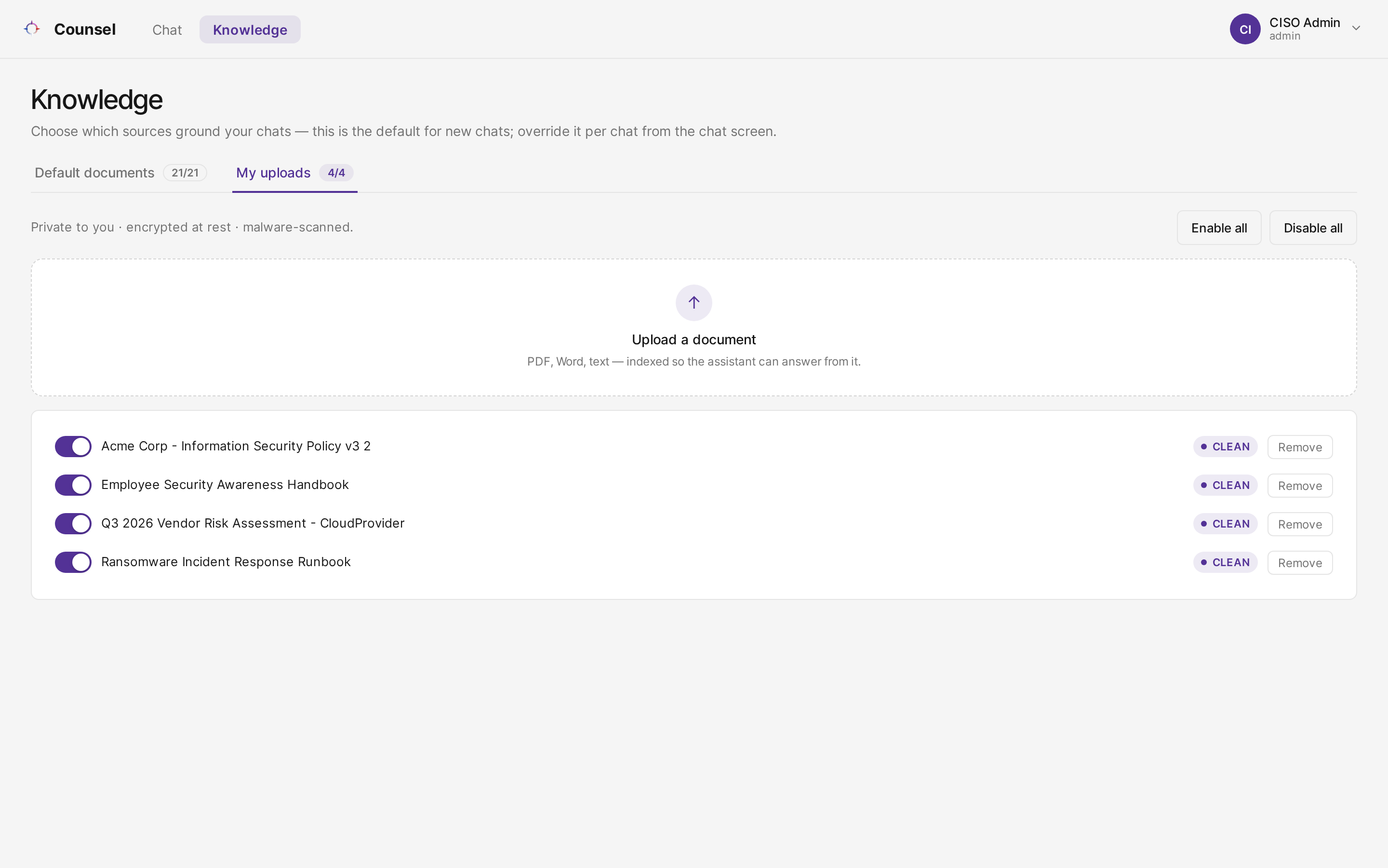 Your private, encrypted uploads
